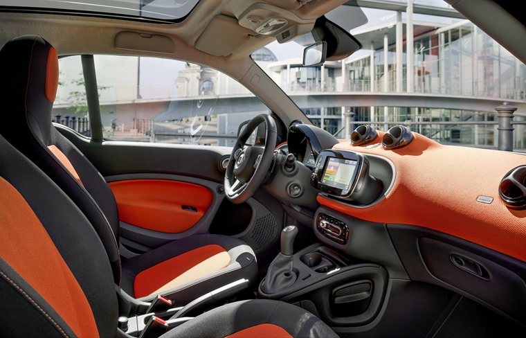 the interior is a huge step forward for Smart