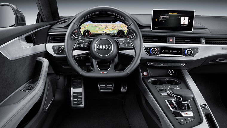 Mid-level SE spec and above gets Audi's vivid MMI infotainment system, in place of traditional, analogue dials.