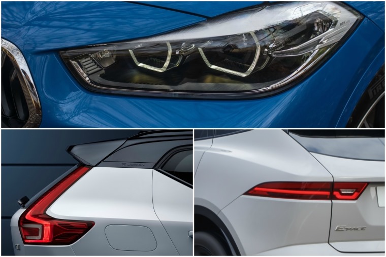 BMW X2 vs Volvo XC40 vs Jaguar E-Pace detail