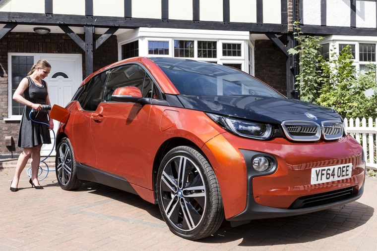 A BMW i3 being "home-charged". This will be the future, according to Go Ultra Low