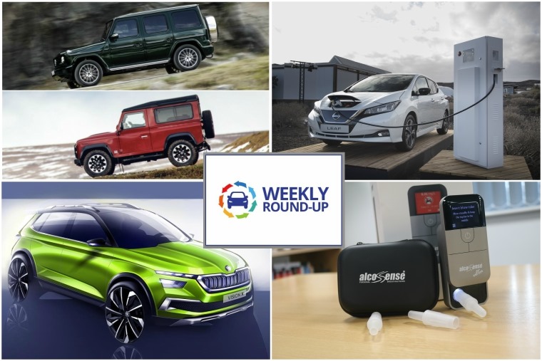 Top right anti-clockwise: Clash of two titans, Nissan plugs in with the new Leaf, we test drive a personal breathalyser and Skoda reveals crossover concept.