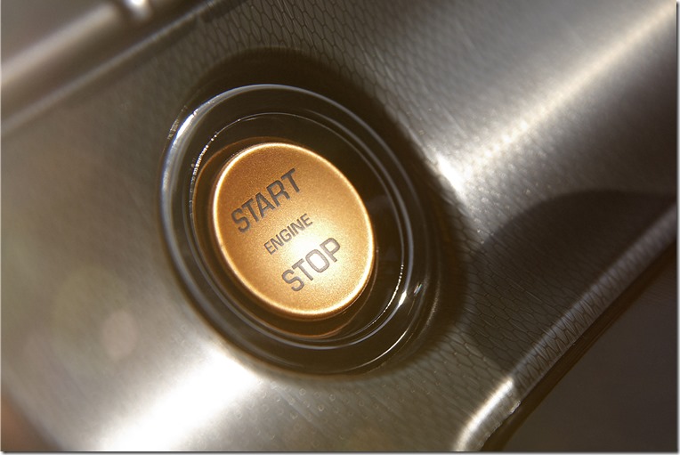 F-Type Engine start stop button