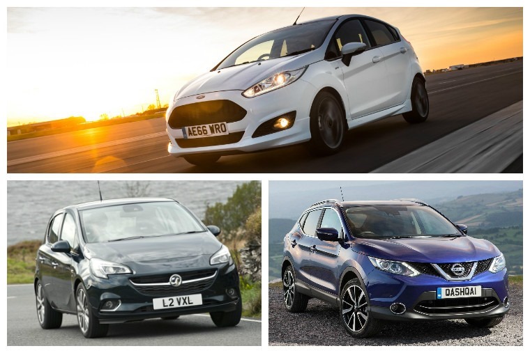 What cars made the top ten best sellers list in 2016?