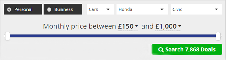 Honda Civic personal lease deals