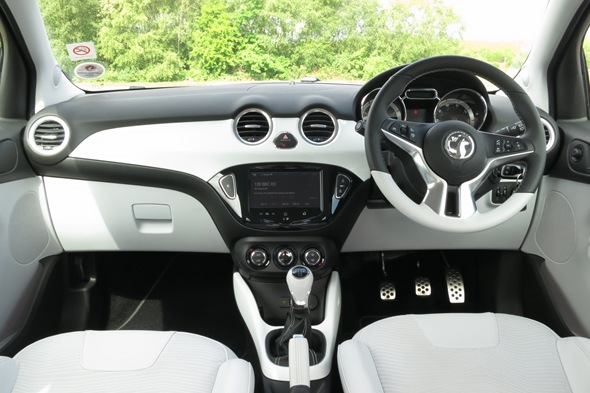 The White Link Adam certainly made an impression with white accents on the steering wheel, gear knob, and handbrake. 