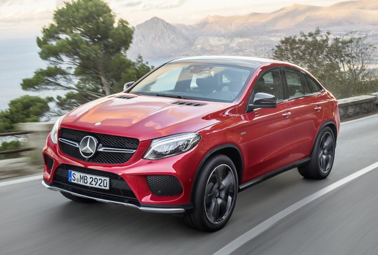The GLE Coupe is roughly the same size as its X6 rival