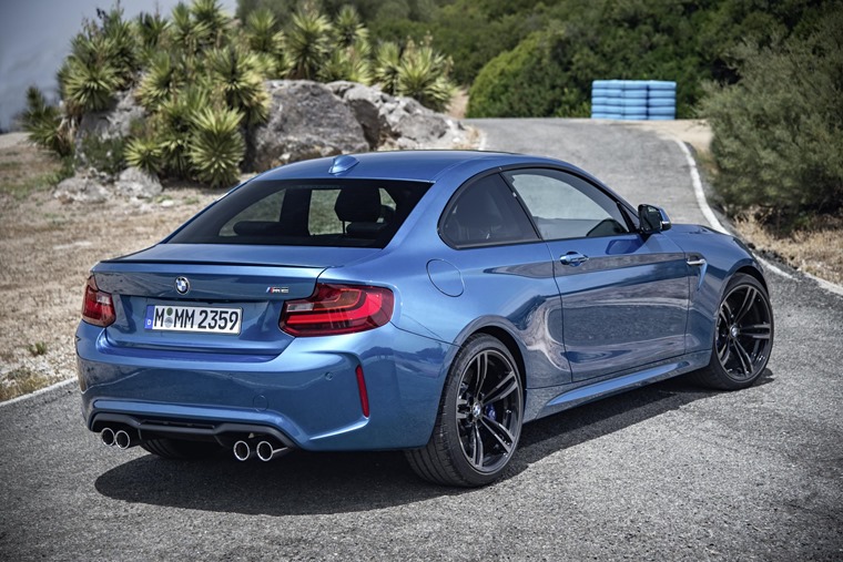 BMW M2 2017 rear blue