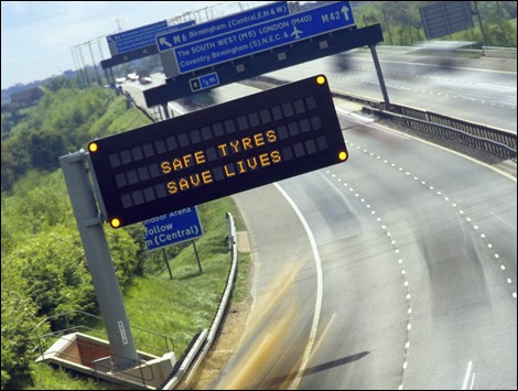 Tyre Safety Motorway Message