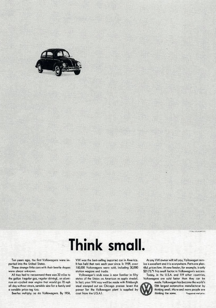 Volkswagen VW Think Small ad