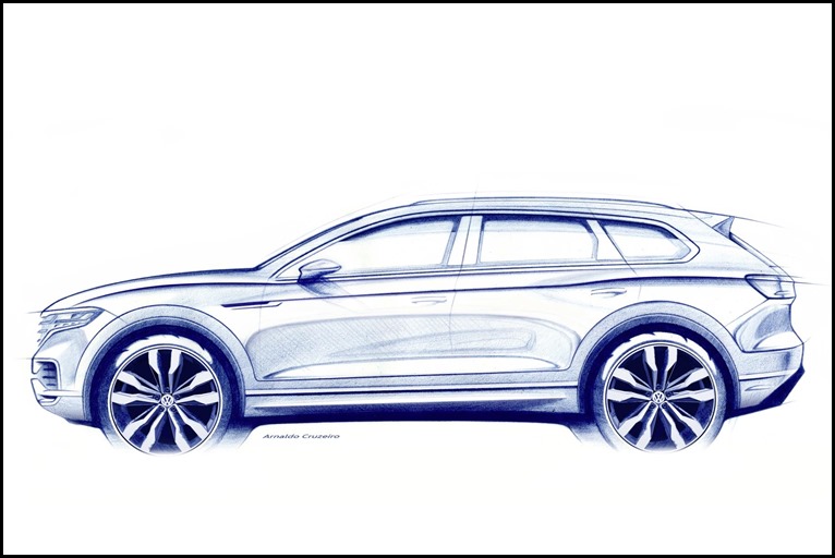 The new Volkswagen Touareg is set to make its debut in Beijing next month (March).