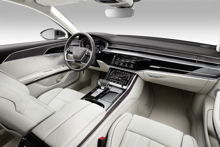 The interior is up to Audi's usual impeccable standards of build quality.