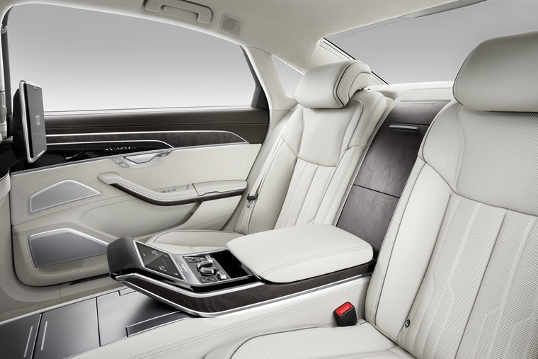 The rear seats get more legroom and their own infotainment and climate control systems.
