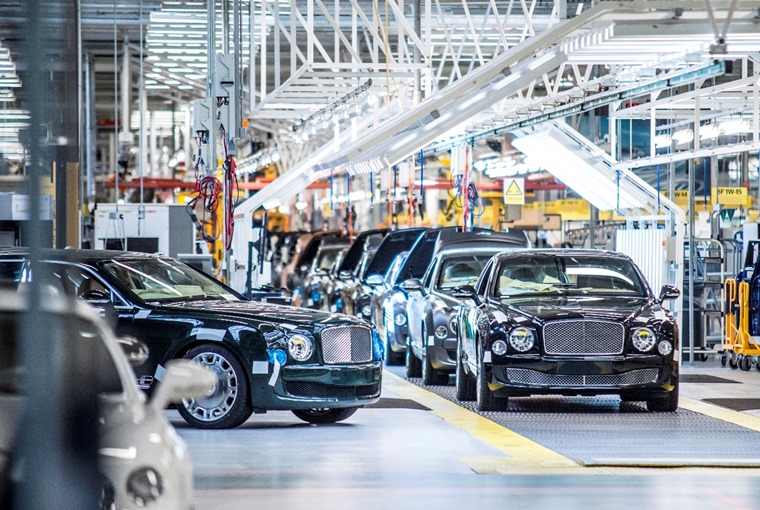Crewe-based Bentley production is up thanks to the new Bentayga SUV