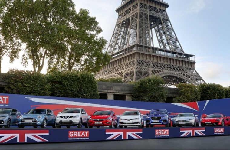 British-built cars are currently on display at the Paris Motor Show, raising awareness of the diversity of manufacturers.