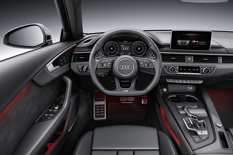 Interior is typically Audi, with brushed aluminium and carbon trim available to add an ever sportier look if desired.