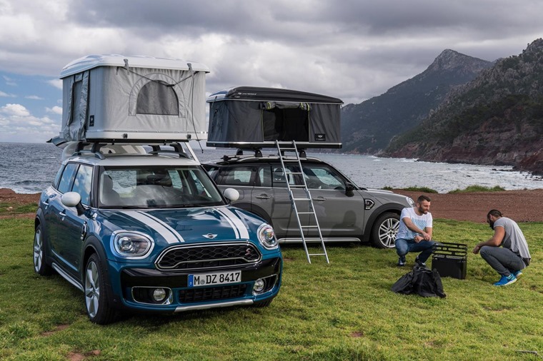 The Mini Countryman PHEV is available with a roof tent.