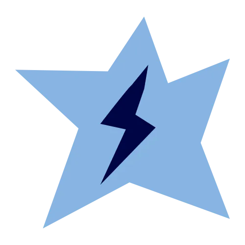 A star shape with a lightning bolt, representing excellent or top-rated electric charging